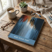 Modern Diagonal, stripe pattern spiral ノートブック