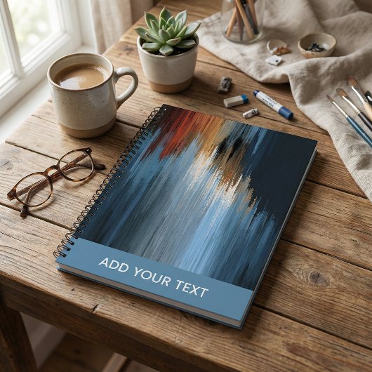 Modern Diagonal, stripe pattern spiral ノートブック