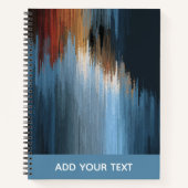 Modern Diagonal, stripe pattern spiral ノートブック (正面)