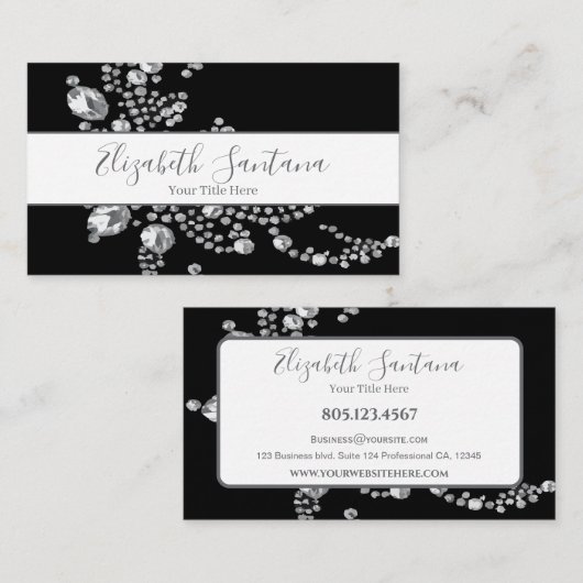 Modern Diamond Pattern 名刺 (正面/裏面)