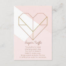 Modern Diaper Raffle Card – Abstract Heart Baby