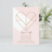 Modern Diaper Raffle Card – Abstract Heart Baby エンクロージャーカード (スタンド正面)