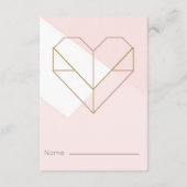 Modern Diaper Raffle Card – Abstract Heart Baby エンクロージャーカード (裏面)