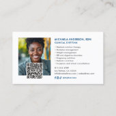 Modern Dietitian/Nutritionist QR Code Social Media 名刺 (裏面)