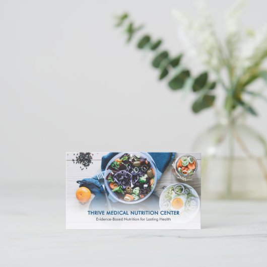 Modern Dietitian/Nutritionist QR Code Social Media 名刺 (スタンド正面)