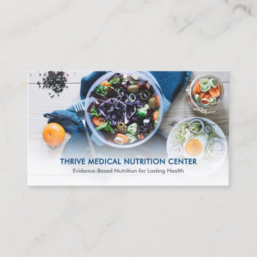 Modern Dietitian/Nutritionist QR Code Social Media 名刺 (正面)