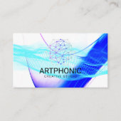 Modern Digital Sound Wave | Artistic Creative 名刺 (正面)