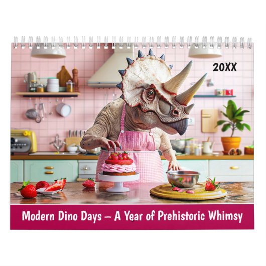 Modern Dino Days – A Year of Prehistoric Whimsy カレンダー (カバー)