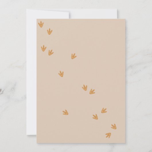 Modern Dinosaur Boy Birthday Party 招待状 (裏面)