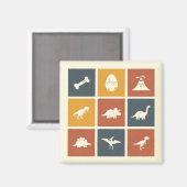 Modern Dinosaur Icon Grid マグネット (正面/裏面)