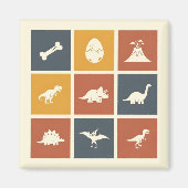 Modern Dinosaur Icon Grid マグネット (正面)