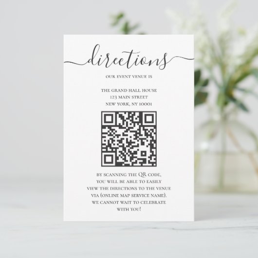 Modern Directions Digital Maps With QR Code カード (スタンド正面)