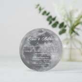 Modern Disco Ball QR Code Full Moon Wedding 招待状 (スタンド正面)