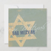 Modern Distressed - Bar Mitzvah Invitation 招待状 (正面)