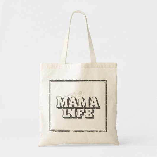 Modern Distressed "Mama Life" Minimalist Mom Gift トートバッグ (正面)