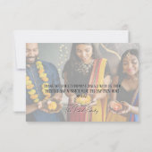 Modern Diwali Festival Family Photo Thank You サンキューカード (裏面)