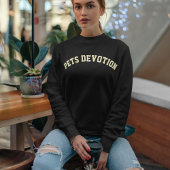 Modern DIY Animal Pet Lovers Cat Mom Besties Black スウェットシャツ