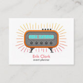 Modern DJ & Festival Organizer Card with QR Code 名刺 (正面)