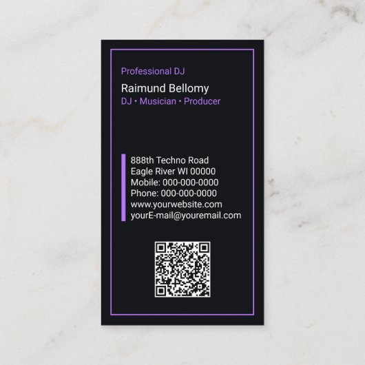 Modern DJ Turntable 名刺 (裏面)