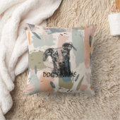 Modern Doberman Portrait – Abstract Brushstroke クッション (ブランケット)