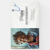 Modern Doctor Nurse Retiring Photo 横断幕 (縦)