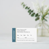 Modern Doctor Office Appointment Cards 予約カード (スタンド正面)