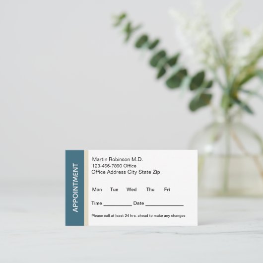Modern Doctor Office Appointment Cards 予約カード (スタンド正面)