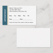 Modern Doctor Office Appointment Cards 予約カード (正面/裏面)