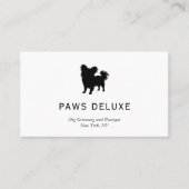 Modern Dog Grooming Silhouette Logo 名刺 (正面)