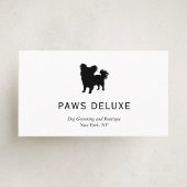 Modern Dog Grooming Silhouette Logo 名刺