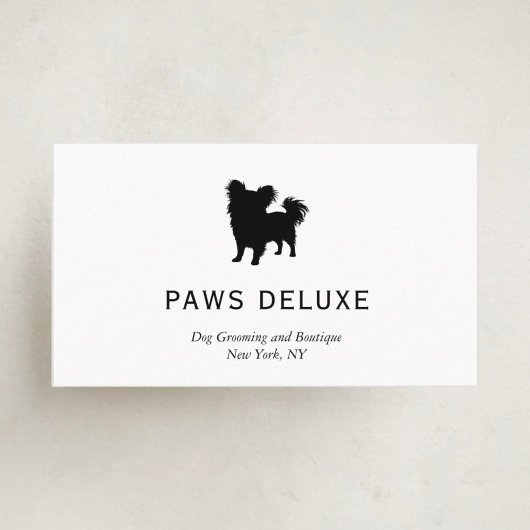 Modern Dog Grooming Silhouette Logo 名刺