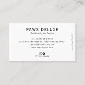 Modern Dog Grooming Silhouette Logo | Charcoal 名刺 (裏面)