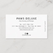 Modern Dog Grooming Silhouette Logo | Orange 名刺 (裏面)