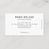 Modern Dog Grooming Silhouette Logo | Orange 名刺 (裏面)