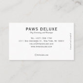 Modern Dog Grooming Silhouette Logo | Red 名刺 (裏面)