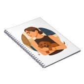 Modern Dog Mom Aesthetic With Cute Puppy ノートブック (右側)