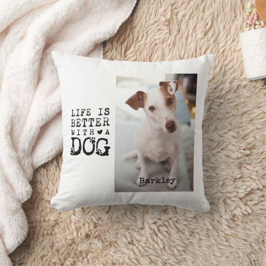 Modern Dog Pet Quote Photo Template クッション (ブランケット)