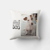 Modern Dog Pet Quote Photo Template クッション (裏面)