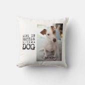 Modern Dog Pet Quote Photo Template クッション (正面)