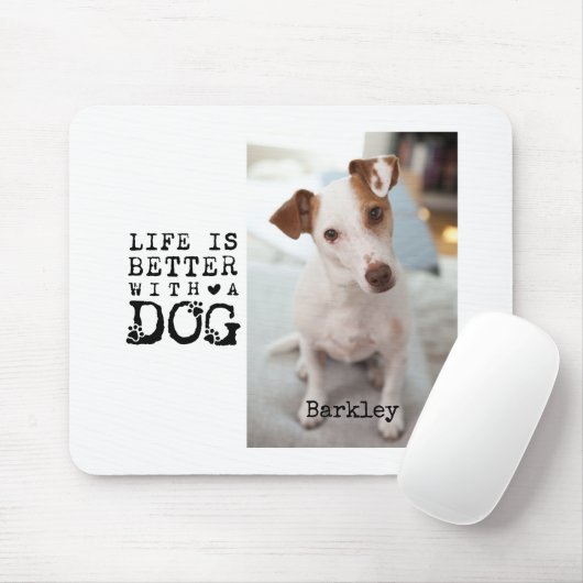 Modern Dog Pet Quote Photo Template マウスパッド (マウス)
