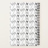 Modern Dog Profile Pattern White Custom Small ノートブック (裏面)