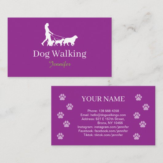 Modern Dog Walker 名刺 (正面/裏面)