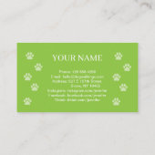 Modern Dog Walker Business Card 名刺 (裏面)