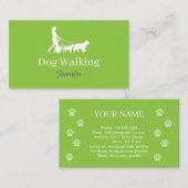 Modern Dog Walker Business Card 名刺 (正面/裏面)
