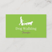 Modern Dog Walker Business Card 名刺 (正面)