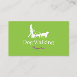Modern Dog Walker Business Card 名刺