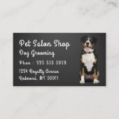 Modern Dog Walker Pet Sitter Watercolor Black 名刺 (正面)