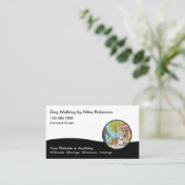 Modern Dog Walking Services Business Cards 名刺 (スタンド正面)