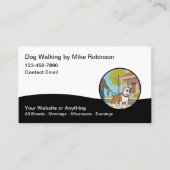 Modern Dog Walking Services Business Cards 名刺 (正面)