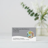 Modern Dog Walking Services Business Cards 名刺 (スタンド正面)